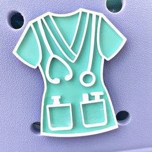 Bogg bag pop in, bogg bag bit, nurse charm, scrub pop in, bogg bag tag, nursing bogg bit, scrub bit