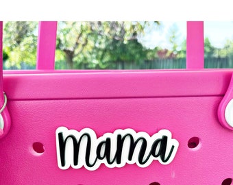 Bogg bag pop in, bogg bag bit, mama charm, mama pop in, bogg bag tag, mama bogg bit, mom life bit, mama mom bit
