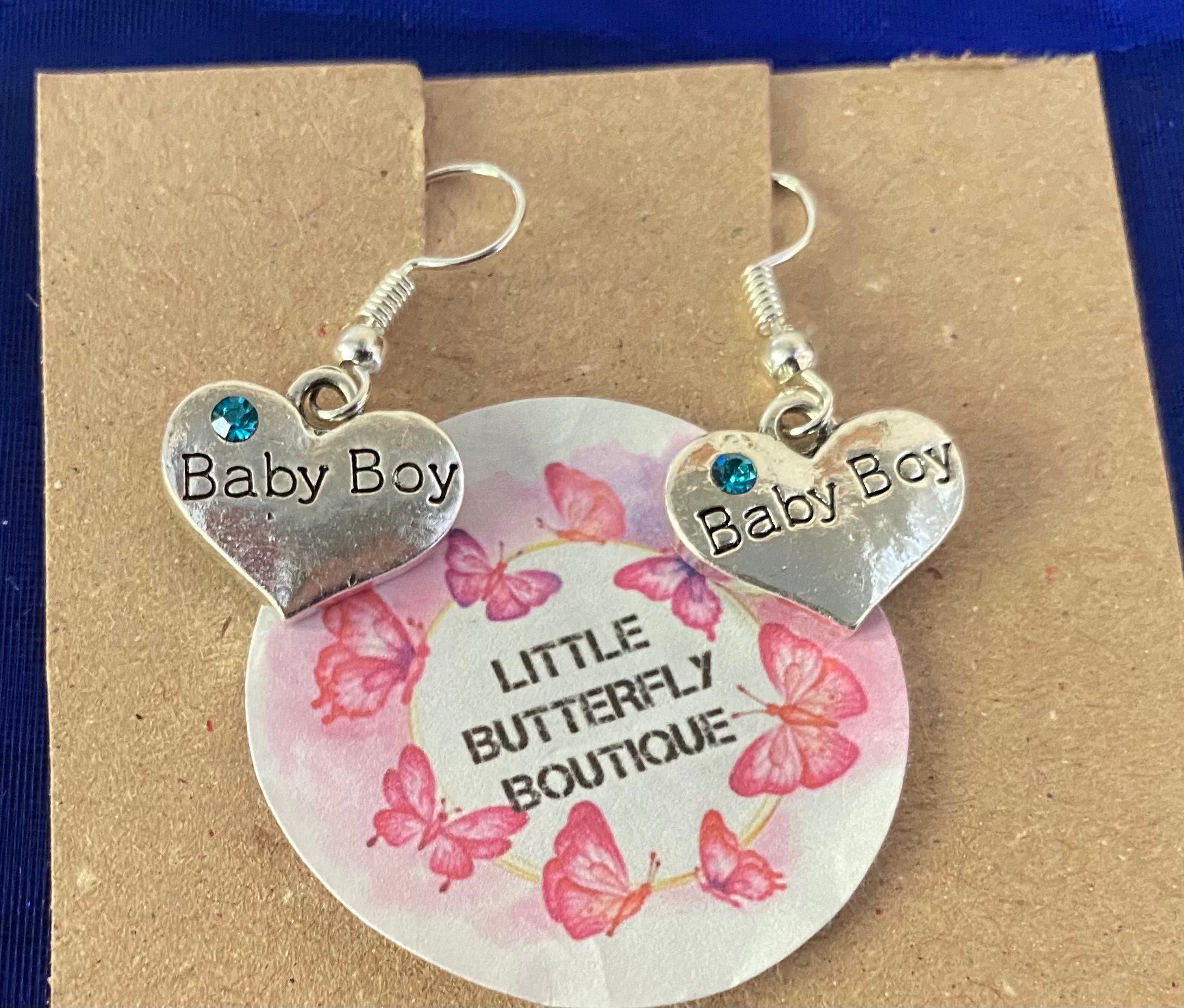 Kinky Jewellery DDLG Beautiful handmade sterling silver heart drop earrings that says baby girl BDSM Little Daddy Daddies girl Kitten