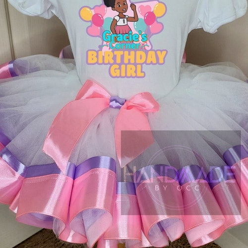 3RD BIRTHDAY OUTFIT - Personalized Birthday Outfit, Tutu Skirt Set with Shirt, Outfit for Girl, Gracie's Corner Outfit, Gift for Little Girl