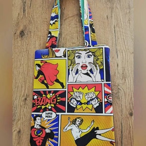 Pop art pattern tote bag