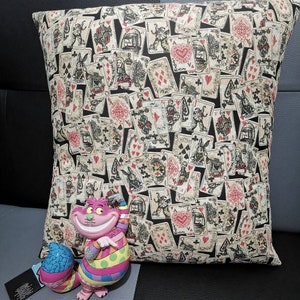 Housse de coussin motif jeux de cartes