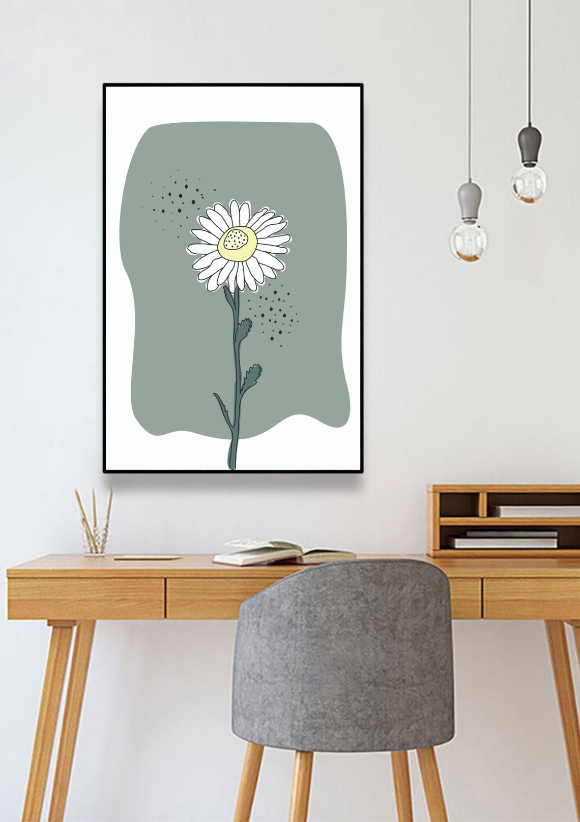 Daisy Wall Art White Flowers Art Art Print Download Etsy
