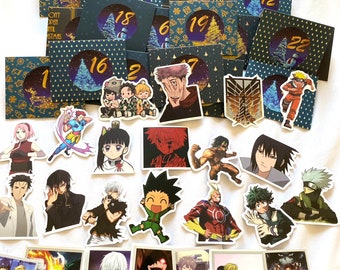 Advent Calendar Anime Stickers/ Advent Calendar Manga Stickers/ Christmas  Manga Stickers/ Manga Calendar/ - Etsy