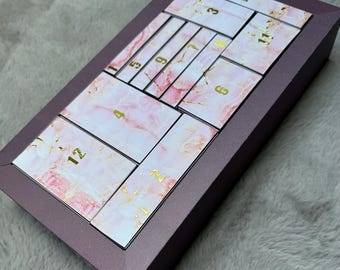 Anime-Countdown (12 Tage) / Manga-Countdown (12 Tage) / Japanische Animation / Handgemachte Papierbastelarbeiten / Valentinstags-Geschenkboxen (12 Stück)