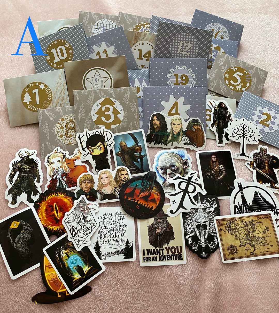 LOTR Stickers Advent Calendar Advent Calendar Stickers 24 Etsy LOTR Stickers Advent Calendar Advent Calendar Stickers 24 Etsy