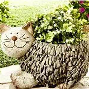 Cat Planter, Pet Planter, Cat Garden Planter, Cat Lovers Planters, Birthday Gift, Cat Shaped Flower Pot, Garden Ornament, Cat Gifts for Her image 7