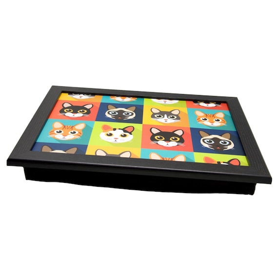 Lap Tray With Bean Bag Cushion, Beanbag Lap Trays for Eating, Lap Desk With  Pillow, Kitten Paw Cat Design Laptray, Purrfect Cat Lover Gift 