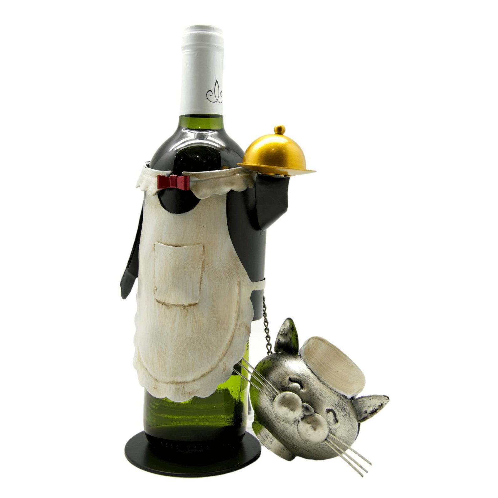 Waitress Cat Wine Bottle Holder Cat Lovers Wine Holder Cat Etsy UK