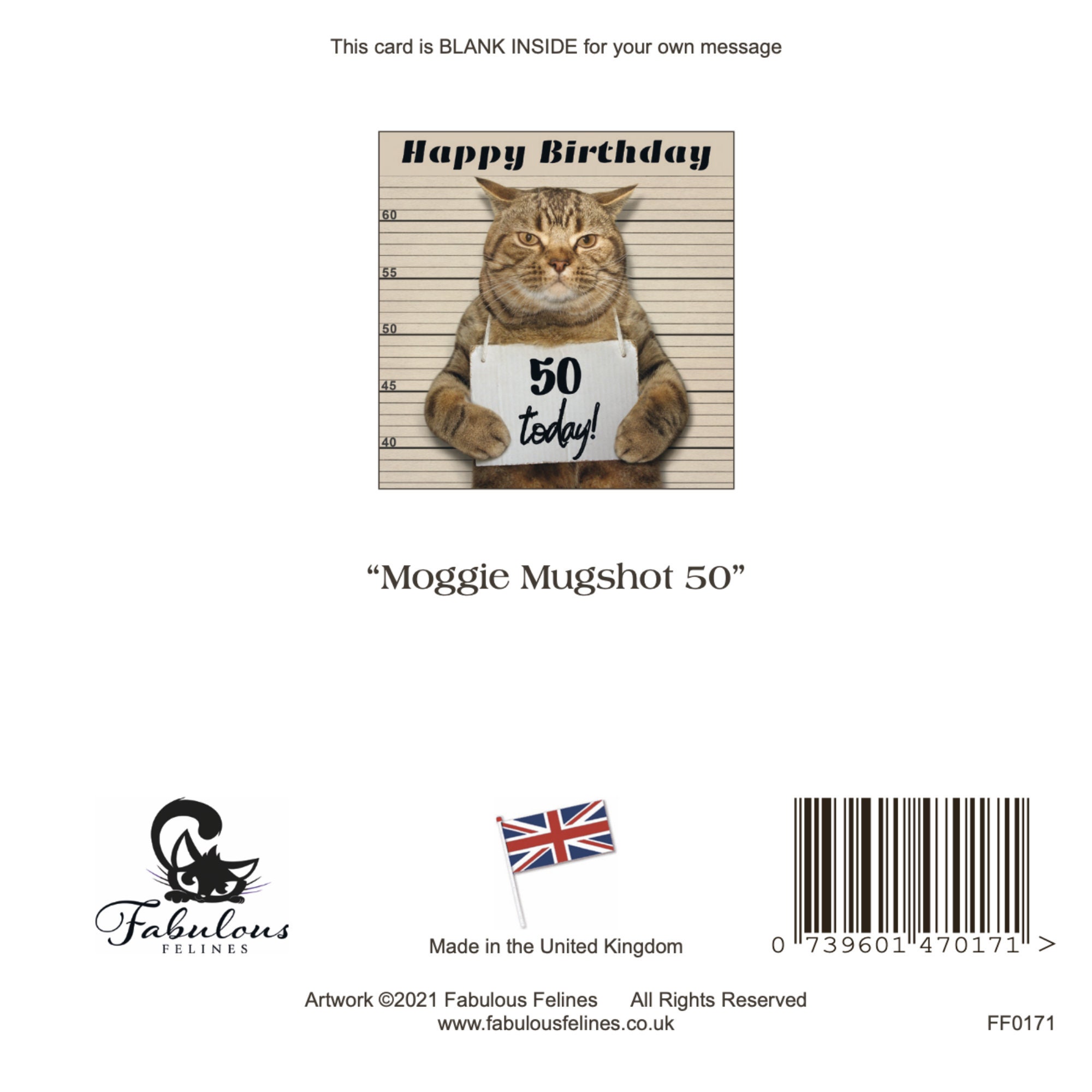 50th Birthday Card Funny Cat 50 Birthday Card Funny Cat - Etsy UK