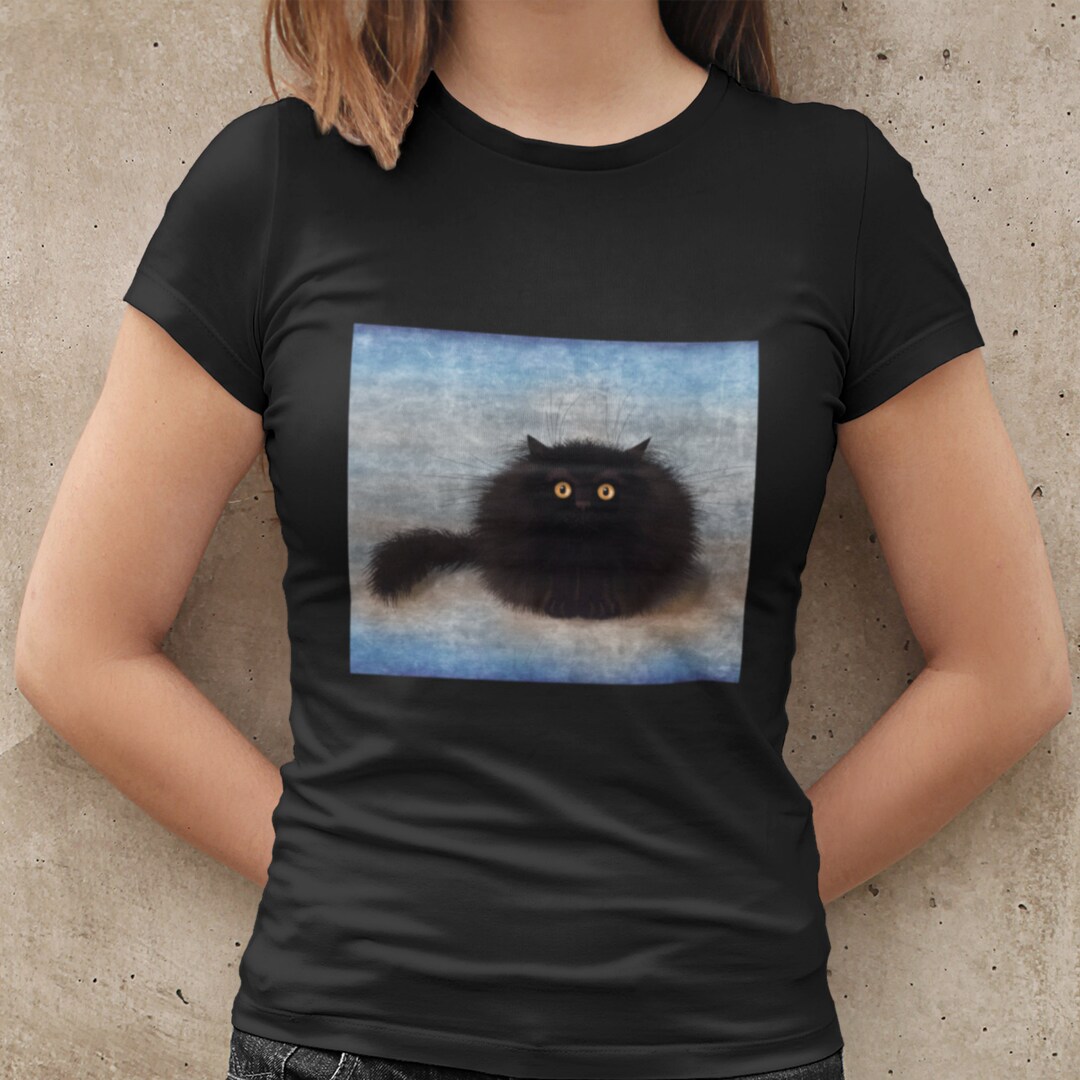 OREO Black Cat Tshirt, Cute Cat Shirt, Cat Shirt Women, Cat Print