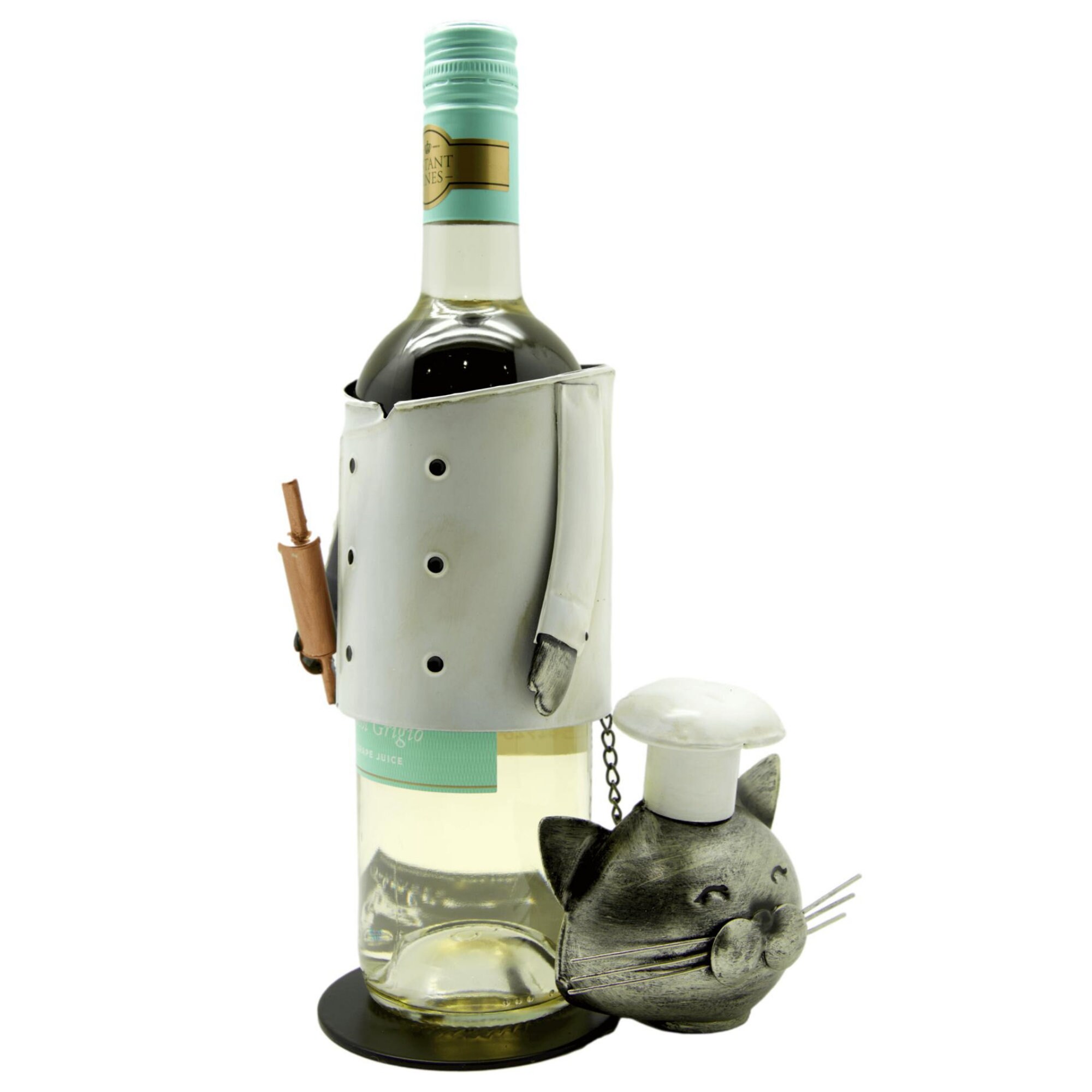 Chef Cat Wine Bottle Holder Cat Lovers Wine Holder Cat Lover Etsy