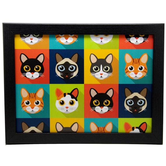 Lap Tray With Bean Bag Cushion, Beanbag Lap Trays for Eating, Lap Desk With  Pillow, Cool Cats, Cat Design Laptray, Purrfect Cat Lover Gift 