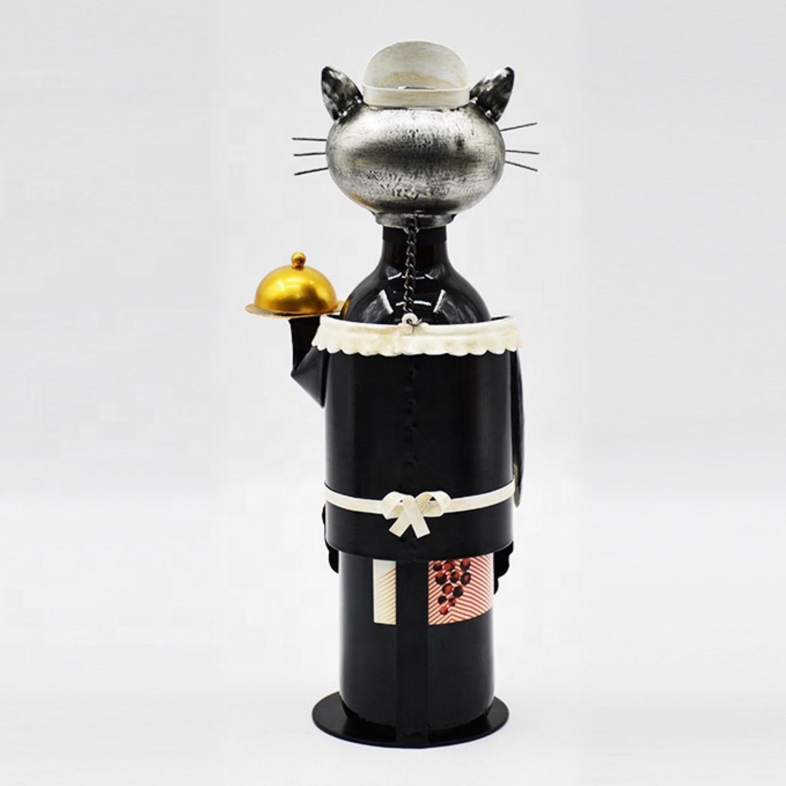 Waitress Cat Wine Bottle Holder Cat Lovers Wine Holder Cat Etsy UK
