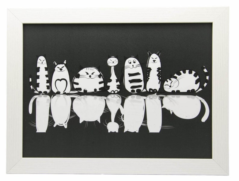 Black Cats Lap Tray With Bean Bag Cushion Beanbag Lap Trays Etsy