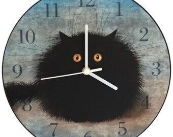 Simon's Cat Shaped Picture Clock Wall 