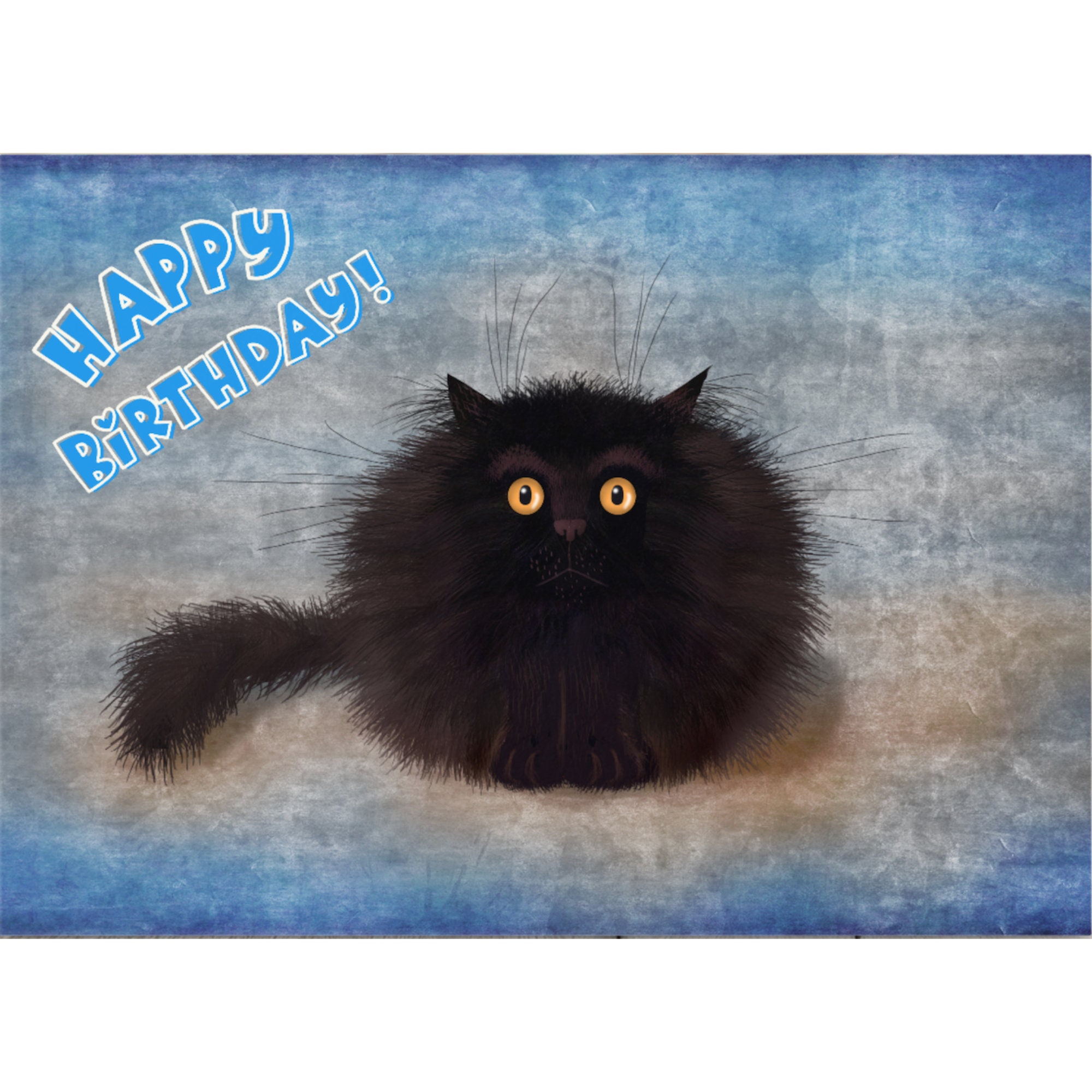 Cute Black Cat Birthday Card Cat Lovers Card Black Cat Lover - Etsy UK