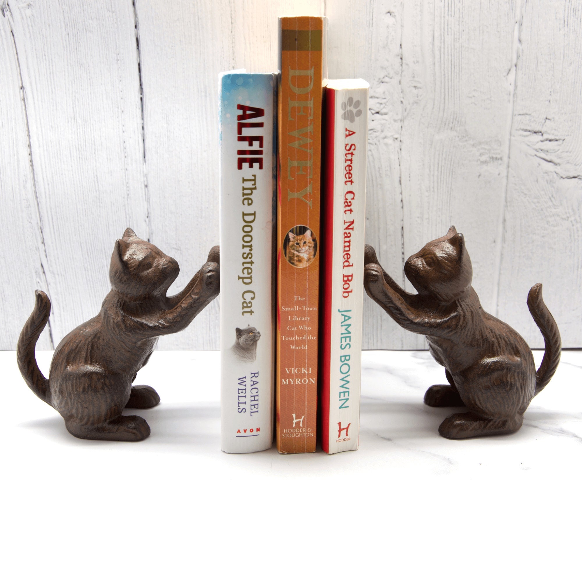 Metal Cat Bookends Pair of Cast Iron Cat Book Ends Antique - Etsy Canada