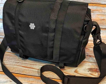 Messenger Bag Black, Sport bag custom Ita Canvas Messenger Bag men/women, Laptop Bag custom. Tote bag personalized, Cross body bag.