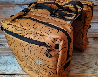 Holiday Bikepacking Gift | Large Bicycle Pannier Bags | Durable Touring Gear for Him Bike bag