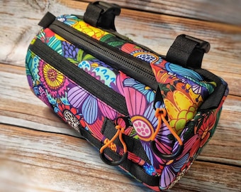 Handlebar Bike Bag. Bike Accessory. Cycling Gifts. Custom color! Burrito Bag bike. Gravel bike handlebar bag. Bikepacking gear. Bar bag.