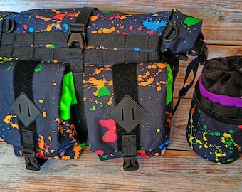 Bolsa de bicicleta grande / Bolsa de alimentación de bicicleta Barril / Bolsa de bicicleta - Bolsa de manillar Regalos para viajes en bicicleta Equipo de bikepacking / Bolsa de grava Accesorios Bolsa enrollable grande.