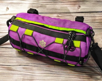 Cycling handlebar bag. Gifts women sport bag. Bike bag gear custom. Bike pack for road trip.