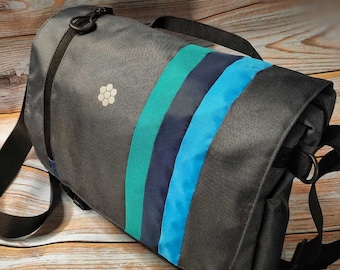 Messenger Bag, Sporttas op maat, Ita Canvas Messenger Bag mannen/vrouwen, Laptoptas op maat, Tote bag gepersonaliseerd, Cross body bag. Regenboog tas.