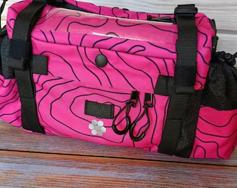 Handlebar Bag Pink Big Waist Cycling bag Belt Gear gifts, grey Fanny Pack large, Bicycle ride bag, Cycling hip pack, Bike bag  for cyclists