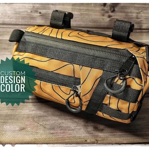 Handlebar bag for cycling travel, gravel bag, barrel cycle gifts, bike bag custom color/size, bike accessories bag, cycling bag equipment