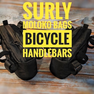 Jones Loop -Surly Moloko Fahrrad-Lenkertasche schwarz Fahrrad Rucksack. Reisetasche Radfahren Roadtrip.