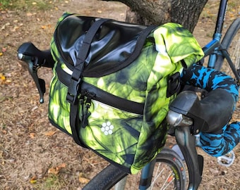 Handlebar Bag - Roll- Top, Bikepack, Bike Bag Cshoulder, front bike bag, Bike decor, biking bag- Lesenok bag