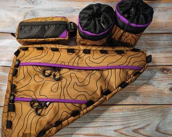 Bike Frame Bag Set| Gifts for cyclists| For Cycle Trip Bike Accessories for women| bicycle ride bag gear Handlebar bike bag.