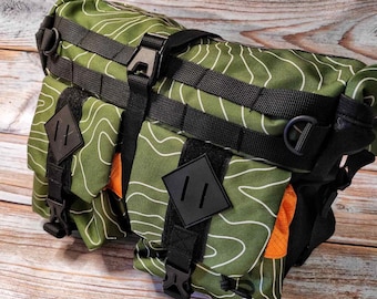 Lenkertasche Rolltop Fahrradtasche. Fahrradtasche Zahnrad. Sporttasche Zahnrad Geschenke. Fahrradausrüstung. Fahrradtaschen Kies. Fahrradzubehör.