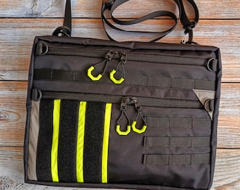 Fahrradtasche Messenger Urban Schwarz + Reflektoren, Umhängetasche Fahrrad Ausrüstung Geschenke Trip Radfahren, reflektierende Tasche Custom Design Fahrradtasche.