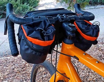Handlebar bag. Bike accessory. Feed bag bike, cycling gifts, bicycle handlebar bag, bikepack, gravel bag