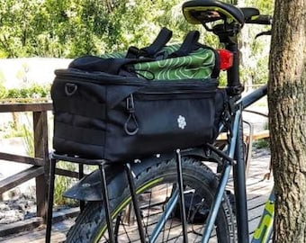 For cycle bag pack. Bike accessory. Bicycle bag gifts. Bike bag custom color. Cycling bag for travel. Trunk bag pack travel.