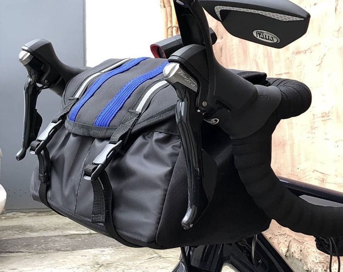 Handlebar Bag Large, Cycling Bags. Bicycle handlebar bag. Gravel bag. Cycling gifts custom, bicycle accessories. Bicycle gear outdoors bar.