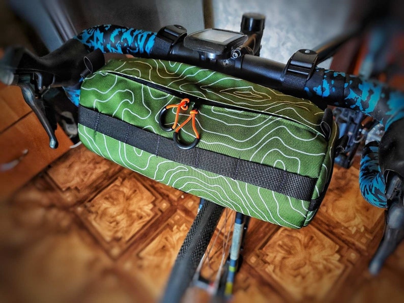Barrel bag. Handlebar bag. Cycle bag gear custom. Cycling bag gifts. Pack bag cycling. Bicycle accessories. Custom bike bag. image 2