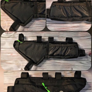 Frame Bike Bag Custom. Bicycle gear gifts. Frame grabel bag travel. Bicycle accessories bag. Mountain Bike frame bag decor. Cordura bag image 4