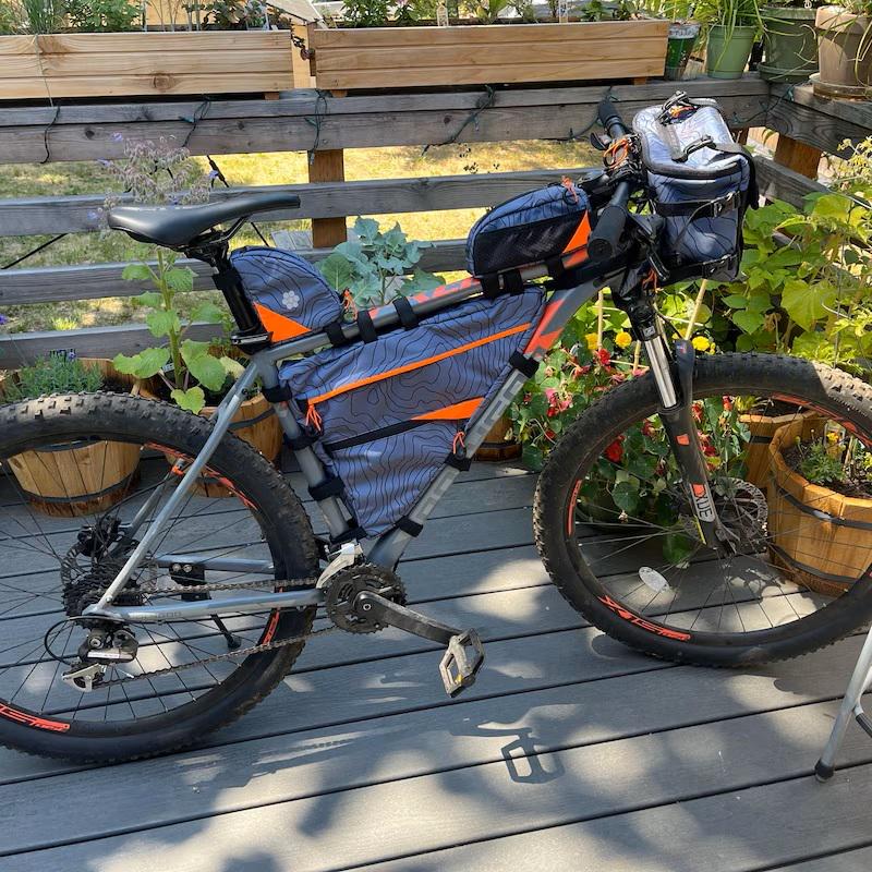 ハンドルバーサイクリングバッグ4点セット+フレームバッグ+フル