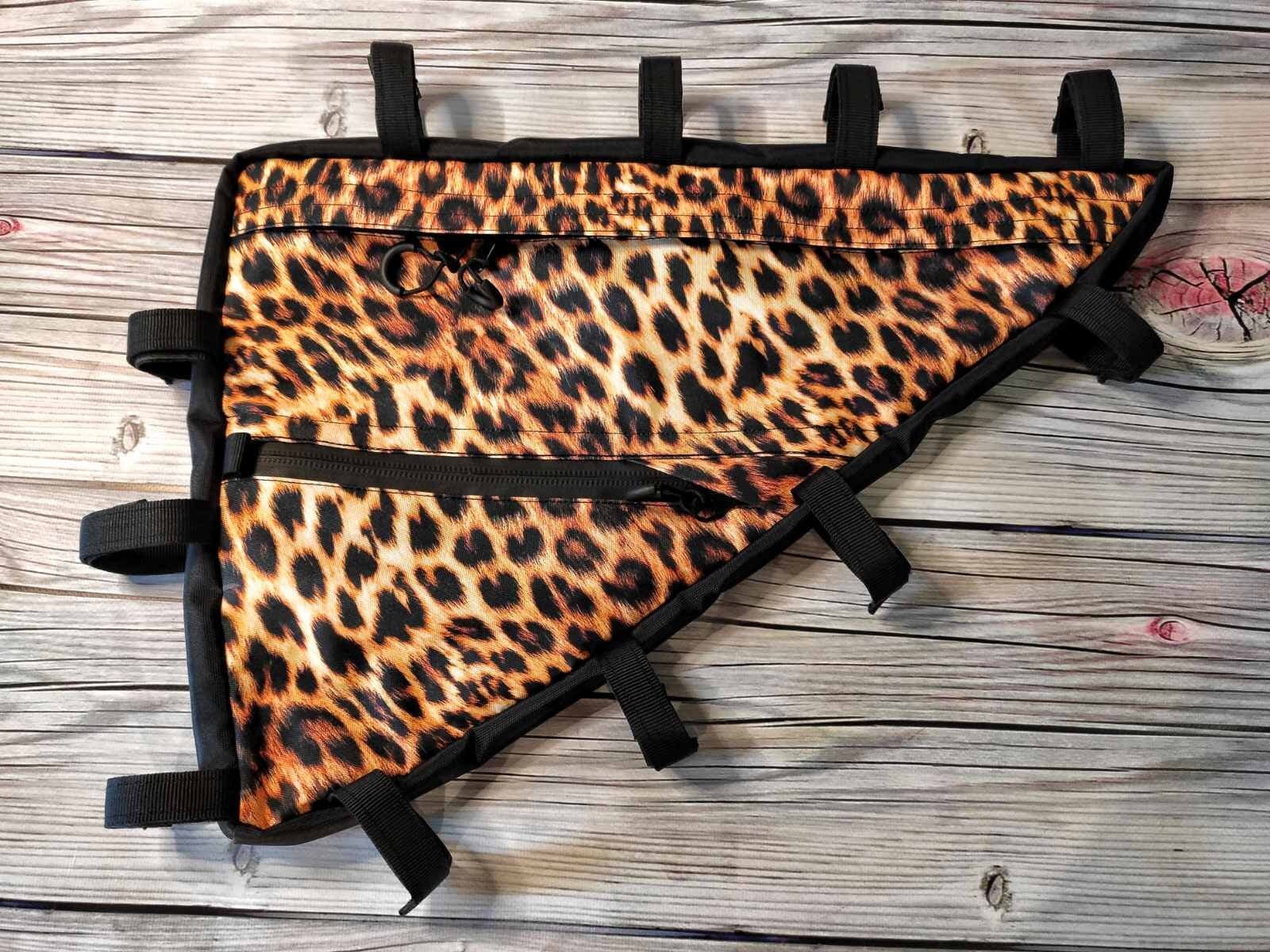 Custom Bike Frame Bag Bicycle Leopard Sport Bag. Cycling Bags