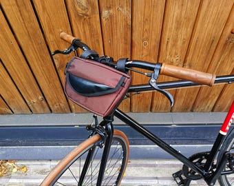 Handlebar Universal Braun Half Frame Bag, Urban city gear Custom Design, Fahrrad Rahmentasche gifts, triangle bike bag mini