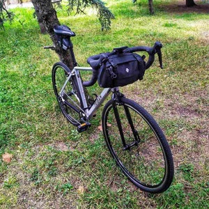 handlebar bag barrel gravel trip cycle. Bicycle gifts bike pack
lesenok bag etsy. Black bag  custom bag