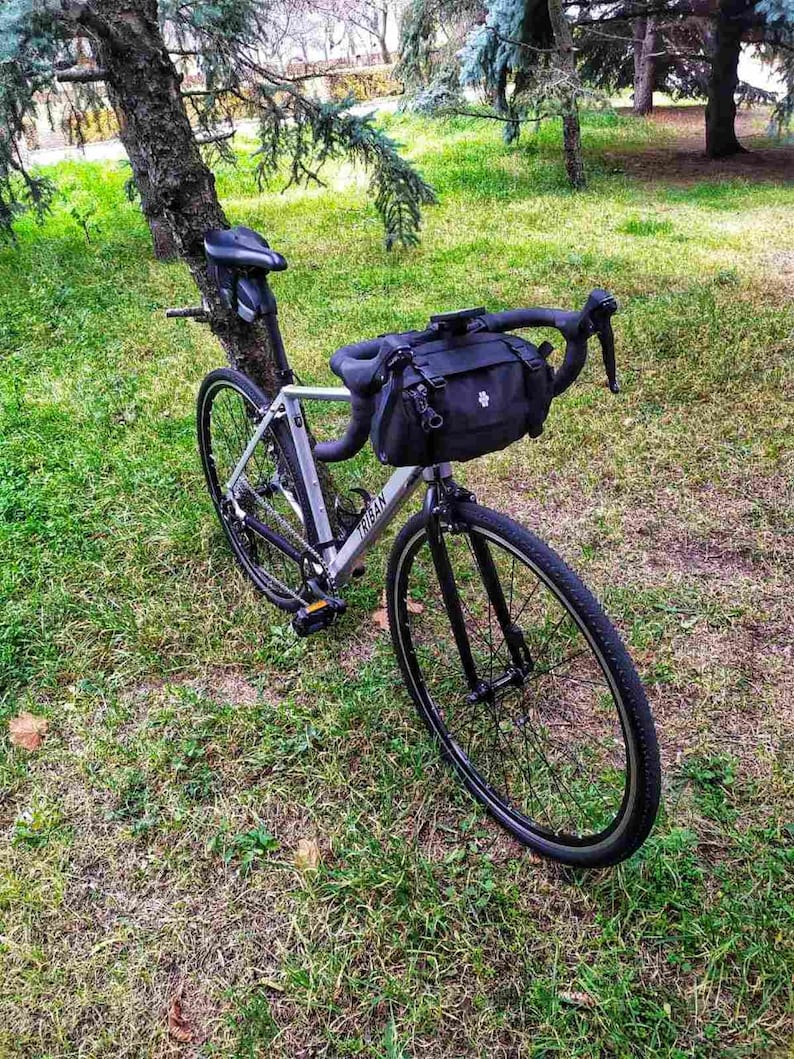 handlebar bag barrel gravel trip cycle. Bicycle gifts bike pack
lesenok bag etsy. Black bag  custom bag