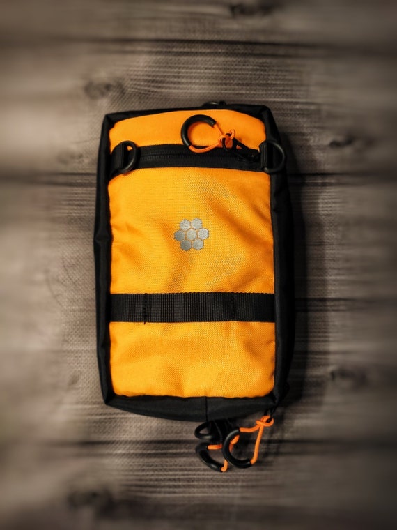 EDC Gear Bag. Travel Wallet Orange. Bag for Everyday Carry EDC Handcrafted  and Durable Cycling Hip Pack. Edc Tray. Purse Organizer. 