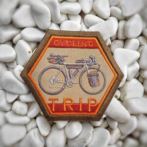 Patch on a sweater, cycle gifts  decor, bicycle accessories custom patch travel