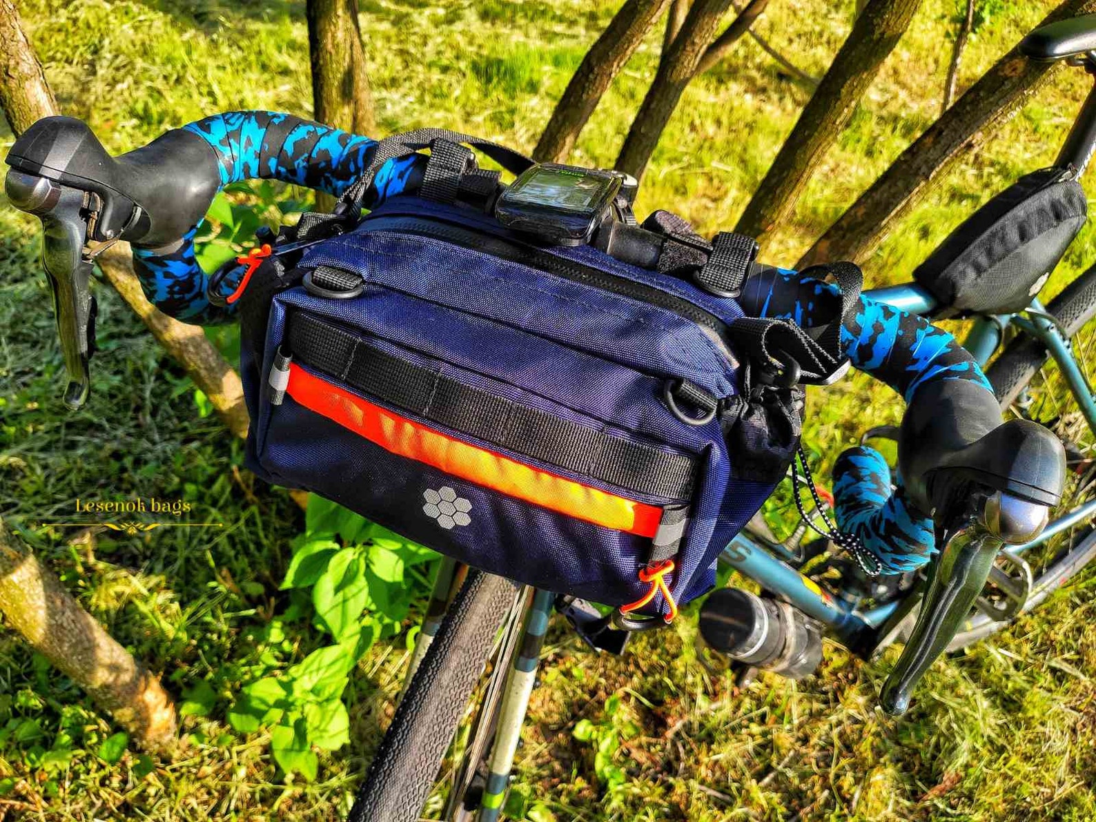 Handlebar Bag. Cycling Gear Bag. Travel Bag Gifts. Bicycle Bag for Road