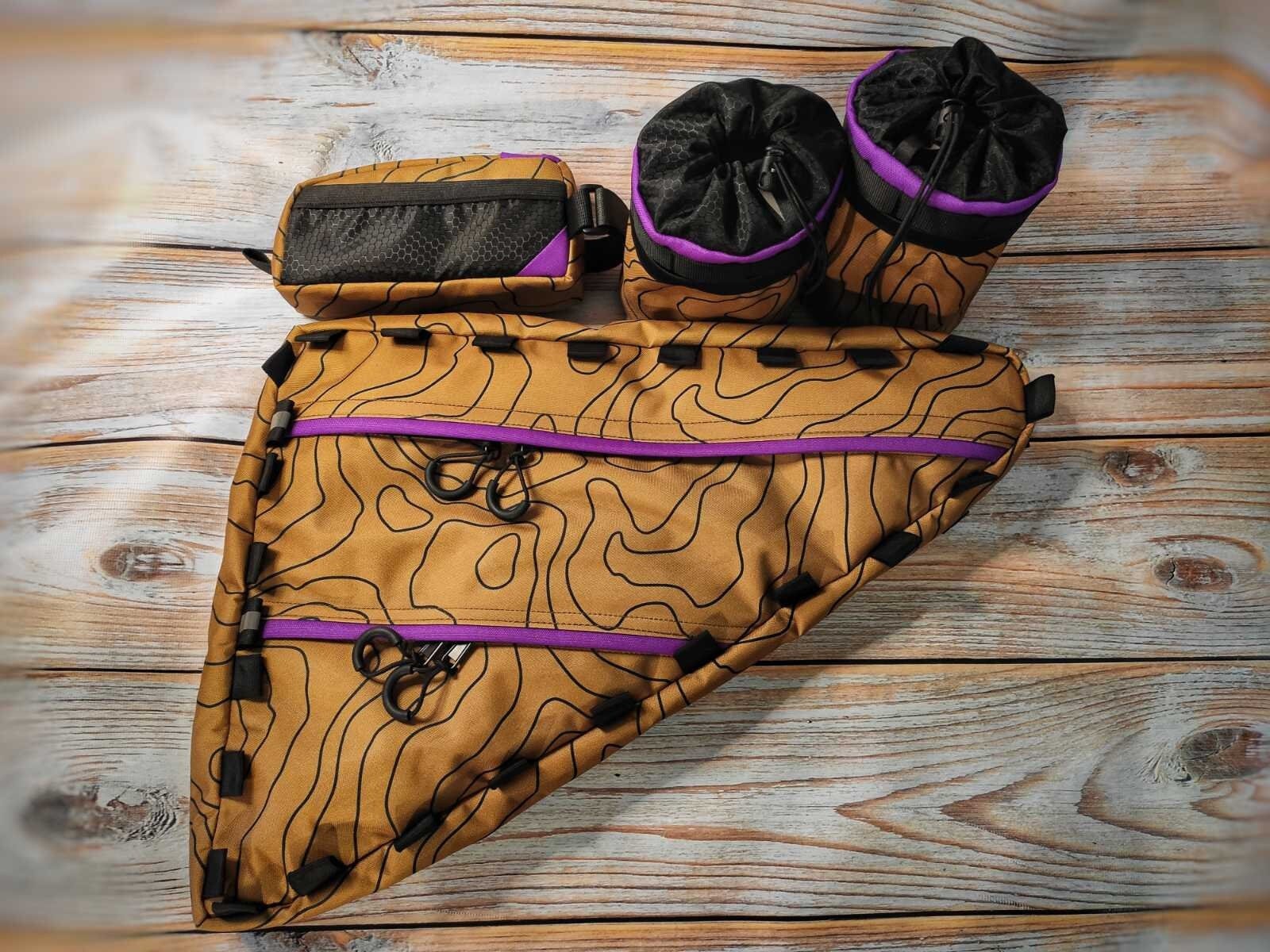 Bike Frame Bag Gifts Pack For Cycle Trip, Bike Accessories for women, Cycling gifts biking, bicycle ride bag gear, handlebar bike bag.