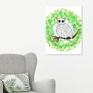Geometric Owl Print